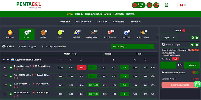 Experiencia en Apuesta Pentagol