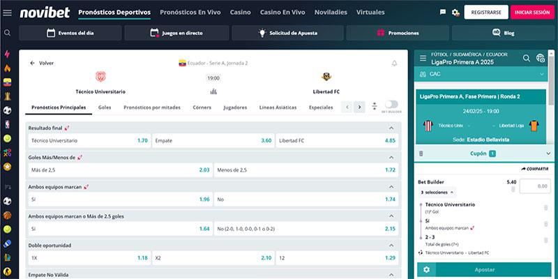 Novibet apuestas en fútbol
