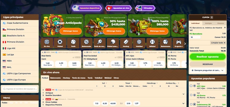 Plataforma deportiva Wazamba