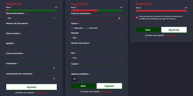 Registro en Pentagol
