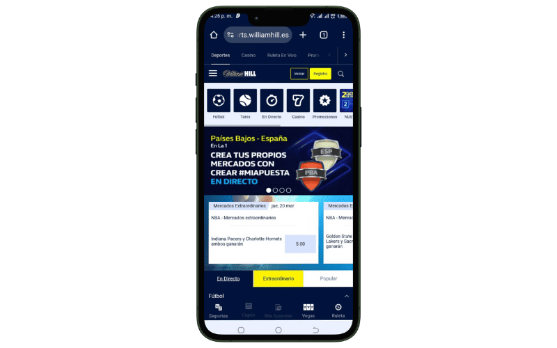 Usabilidad y Experiencia del Usuario de William Hill