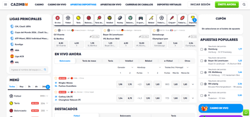 Apuestas deportivas en Cazimbo