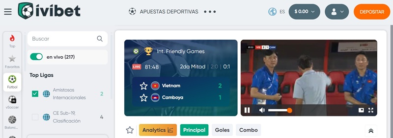 Apuestas en vivo Ivibet