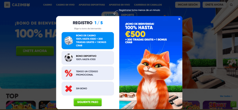 Registro en Cazimbo Perú