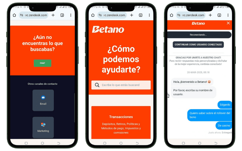 Atencion al cliente betano casino