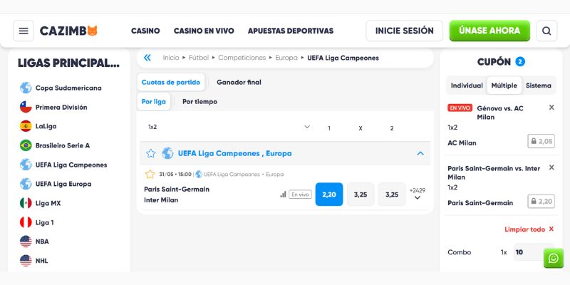 Análisis de la Plataforma de Apuestas Deportivas cazimbo