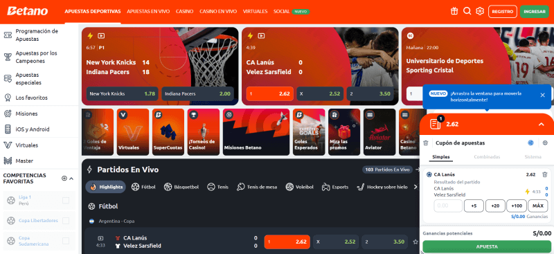 Apuestas Deportivas en Betano