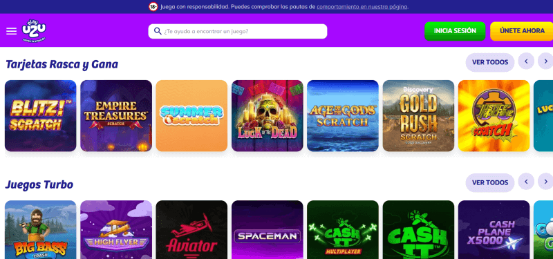 Otros juegos PlayUZU Casino