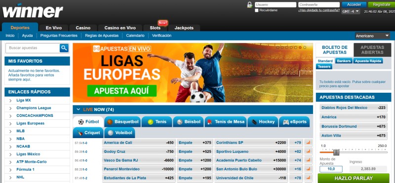 Promociones y bonos Winner México