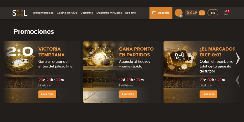 Promos de apuestas diarias SOL apuestas Chile