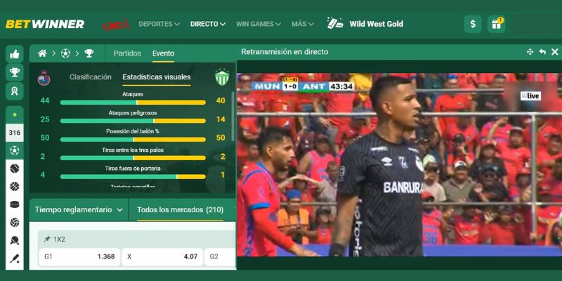Retransmision en directo Betwinner