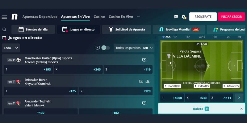 Apuestas en Vivo Novibet
