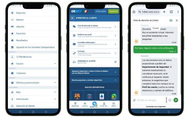 Atención al Cliente de 1xBet