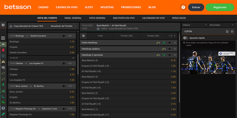 Mejores Casas de Apuestas con Hándicap Europeo: Betsson