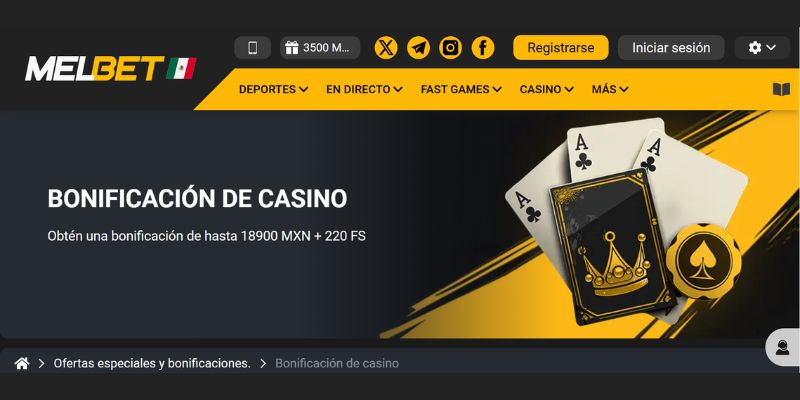 Bono de bienvenida de MelBet Casino