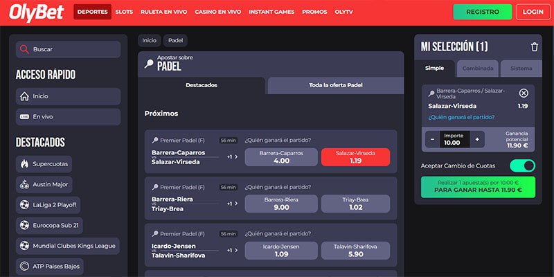 Cómo apostar en pádel