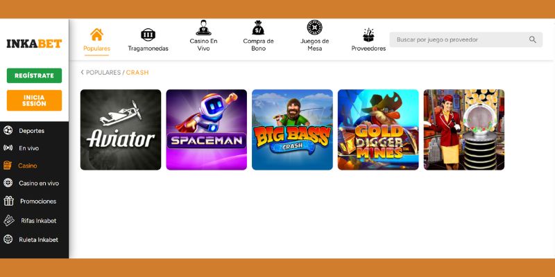 Juegos Crash en inkabet