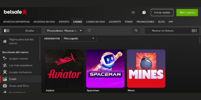 Jugar Aviator en Betsafe