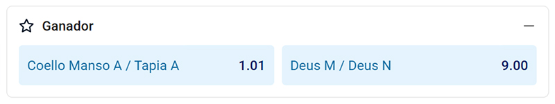 Principales Mercados para Apostar al Pádel: Mercado de Ganador