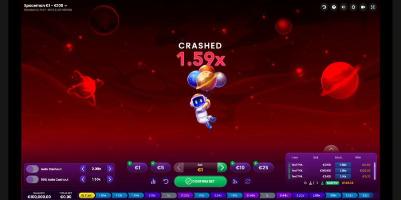 Mejores juegos Crash para jugar en Perú: Spaceman