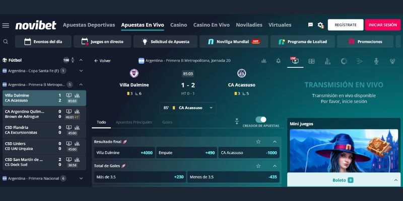 Streaming Novibet