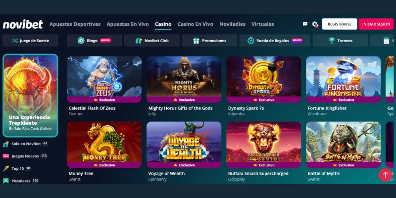 Casinos con los mejores juegos: Novibet