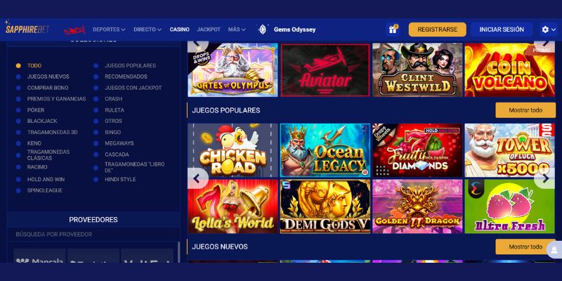 Tragamonedas en sapphirebet