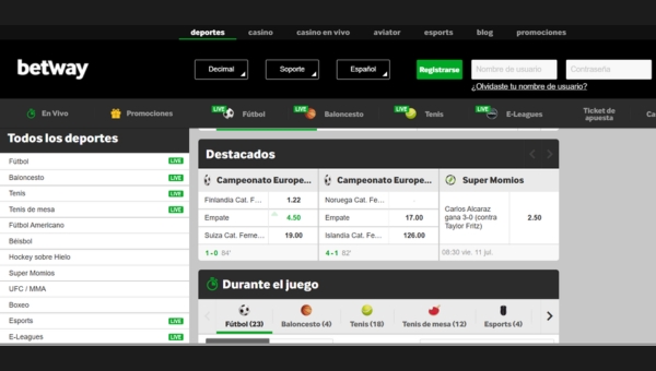Analisis de la Plataforma de Apuestas Deportivas betway