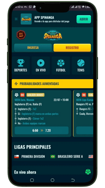 Apps de apuestas: Spinanga chile