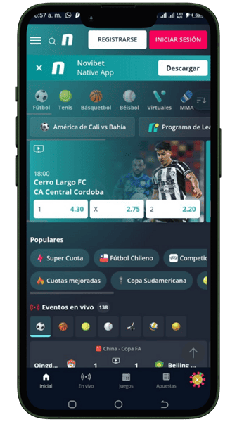 Apps de apuestas: Novibet chile