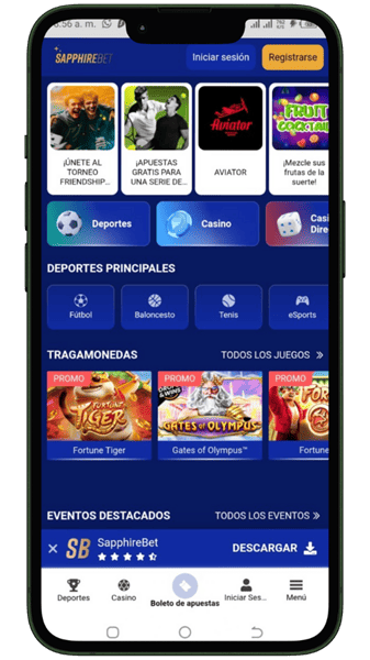 Apps de apuestas: Sapphirebet chile