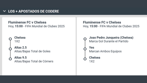 los mas apostado en codere