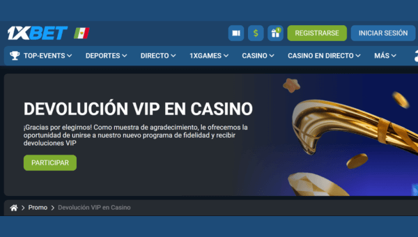 Otros bonos y promociones de 1xBet: Devolución VIP en Casino