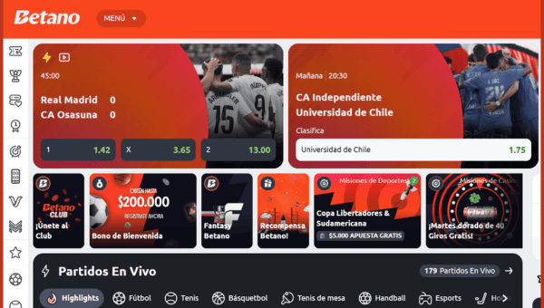 Casas de apuestas con cuentaRUT Chile: Betano