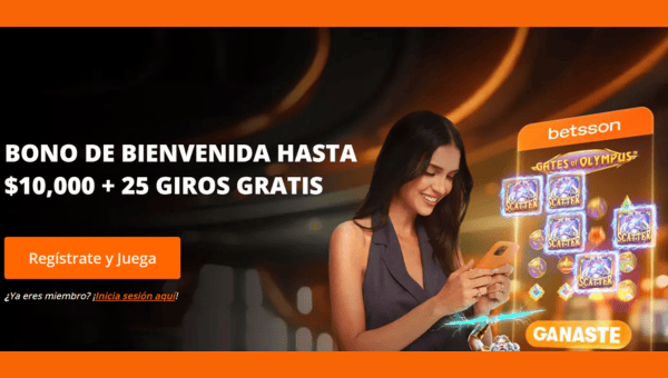 Bono de bienvenida de Betsson Casino Mexico