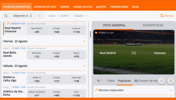 Cashout Betsson Mexico
