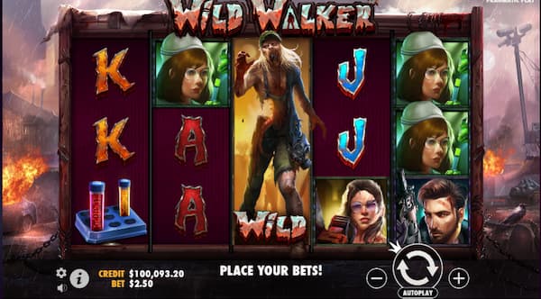 Interfaz de Wild Walker Tragaperras