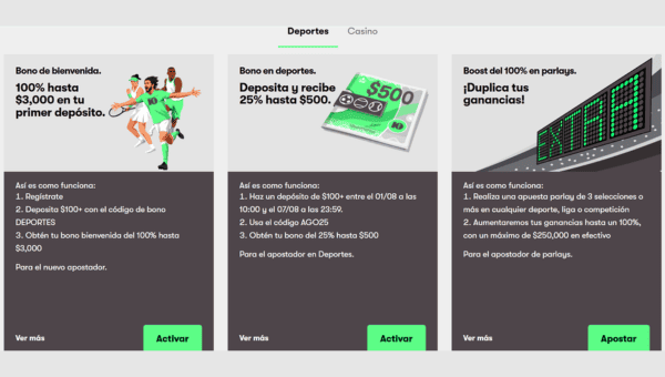 Otras promociones de 10Bet Mexico