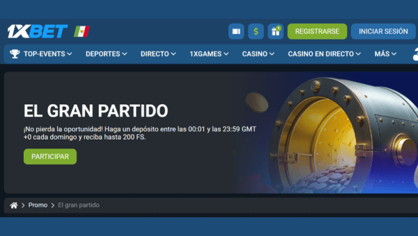 Otros bonos y promociones de 1xBet: El Gran Partido