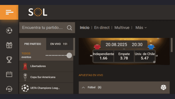 Casas de apuestas con cuentaRUT Chile: Sol