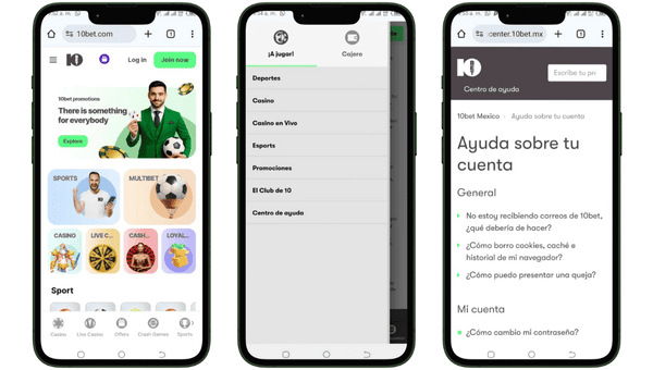 Atencion al cliente en 10Bet Mexico