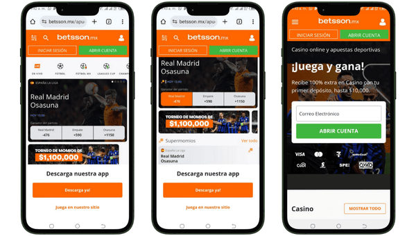 Como hacer apuesta en Betsson Mexico