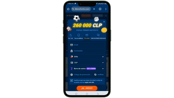 Registro en MostBet Chile