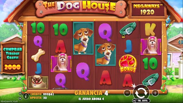 Interfaz The Dog House Megaways