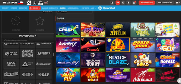 Megapari - Juegos de crash casinos online de Chile 2025