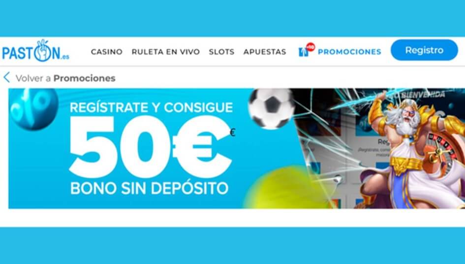 Mejores casas de apuestas con bono de 10€ sin depósito: Pastón 