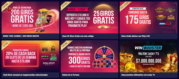 Promociones de casino - Tragamonedas gratis casinos online de Chile