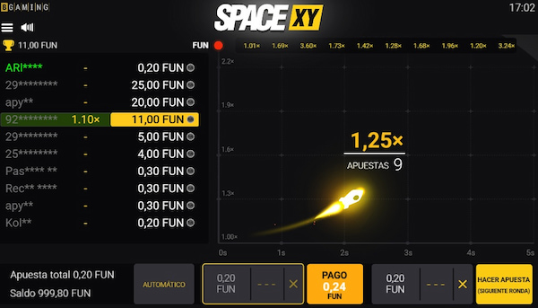 SpaceXY - Juegos de crash casinos online de Chile 2025