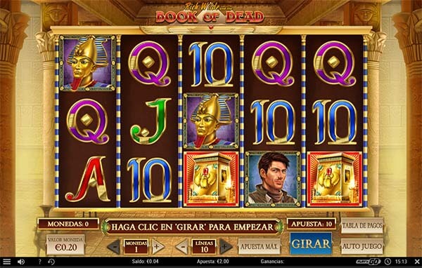 10 Tragaperras Más Recomendadas para Ganar Dinero Real: Rich Wilde and the Book of Dead