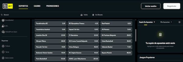 Donde ver la Euroliga: Dazn bet